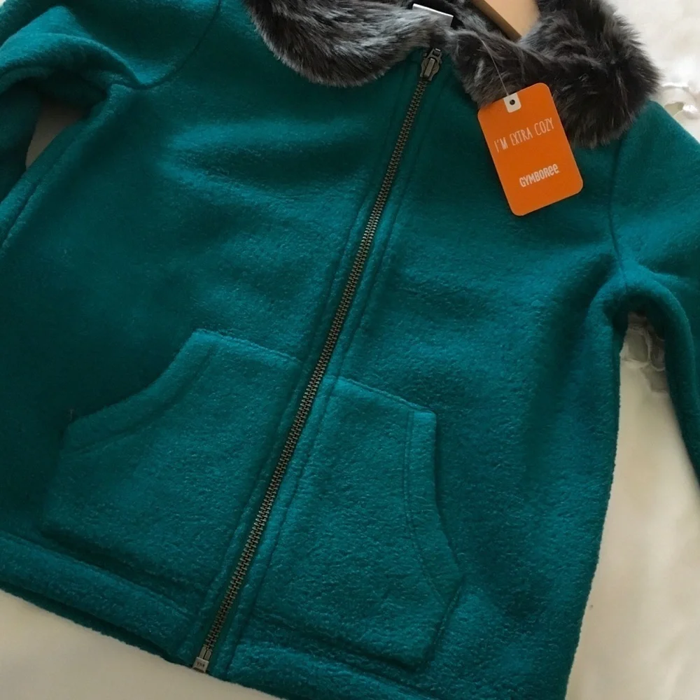 Gymboree gorgeous zipper green sweater NWT size S